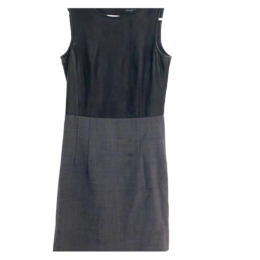 Theory Wool and Suede Dress